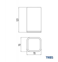 MEDIDAS VASO DE SOBREMESA CERAMICA LOFT TRES GRIFERIA